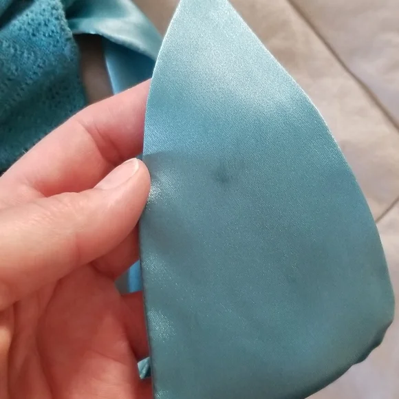 Pointelle Tie-Front Cardigan - Liz Claiborne, VGUC - Picture 4 of 9